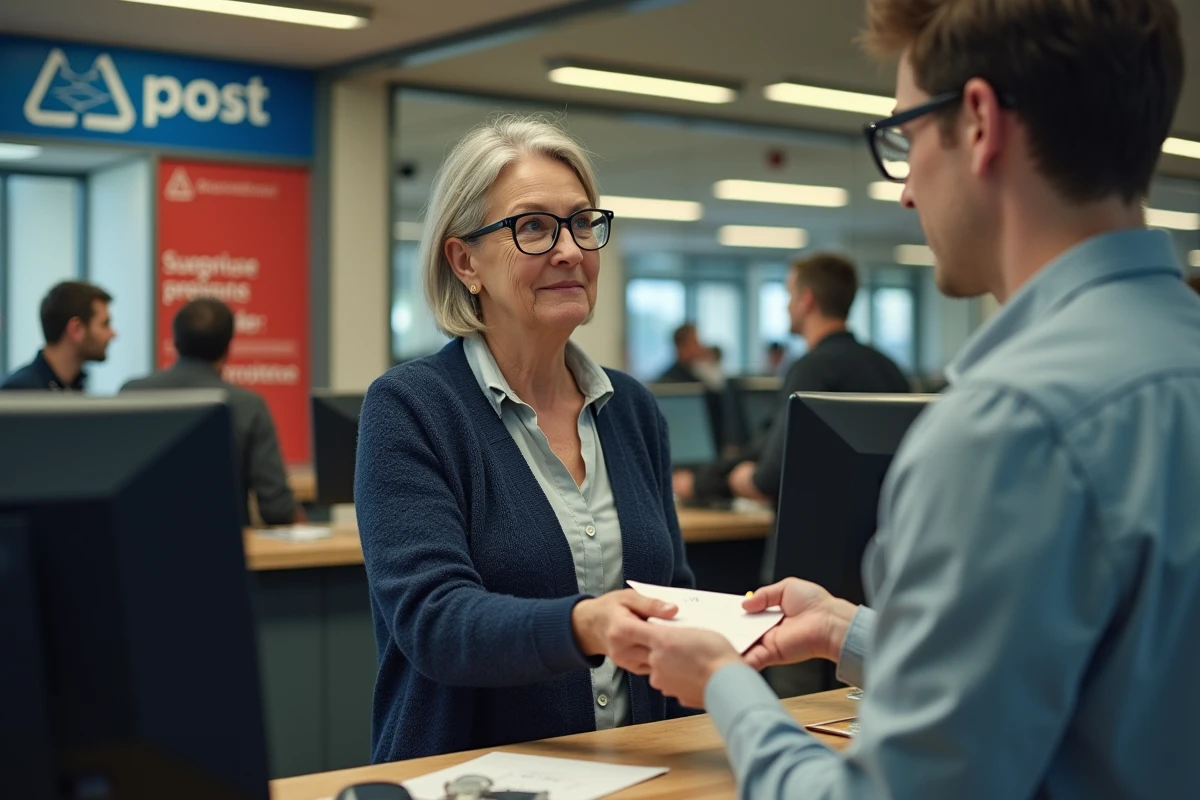 Femme envoyant une lettre de rétractation recommandée à la poste dans le délai de 10 jours ouvrables