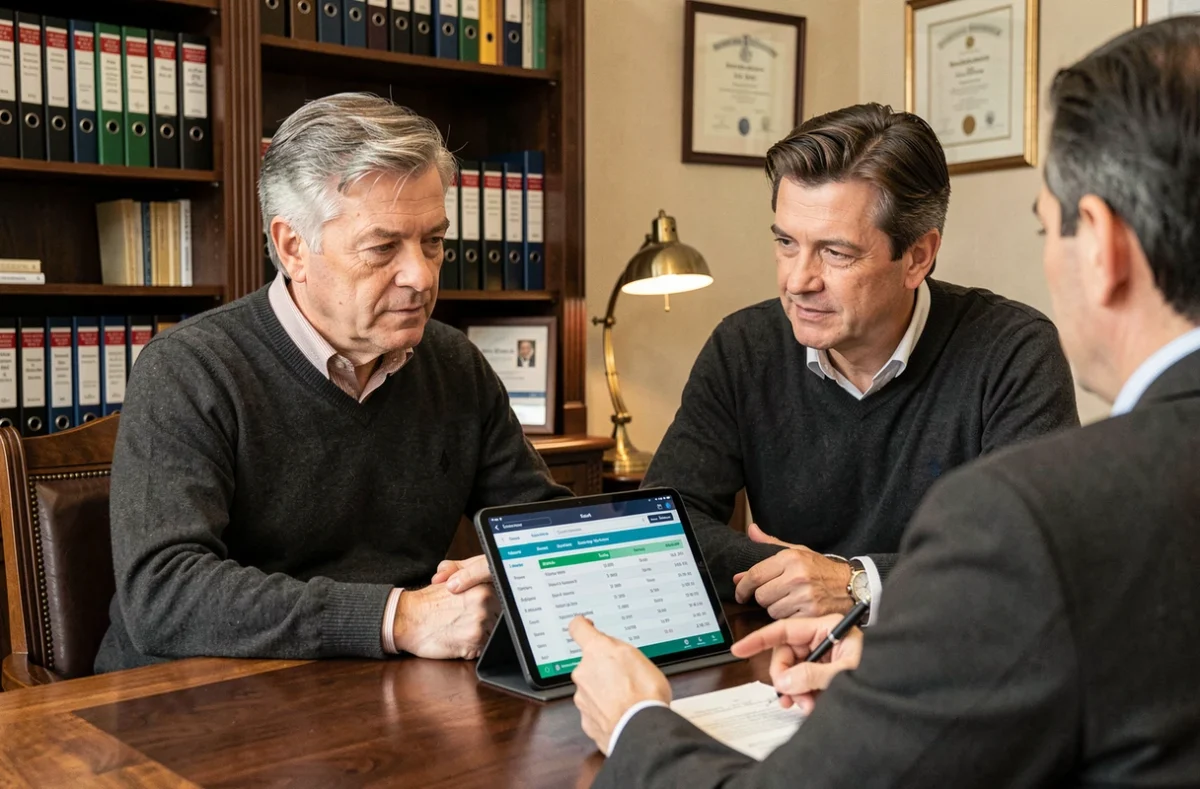 Expert-comptable conseillant un gérant de SARL sur le calcul des charges sociales et le salaire optimal