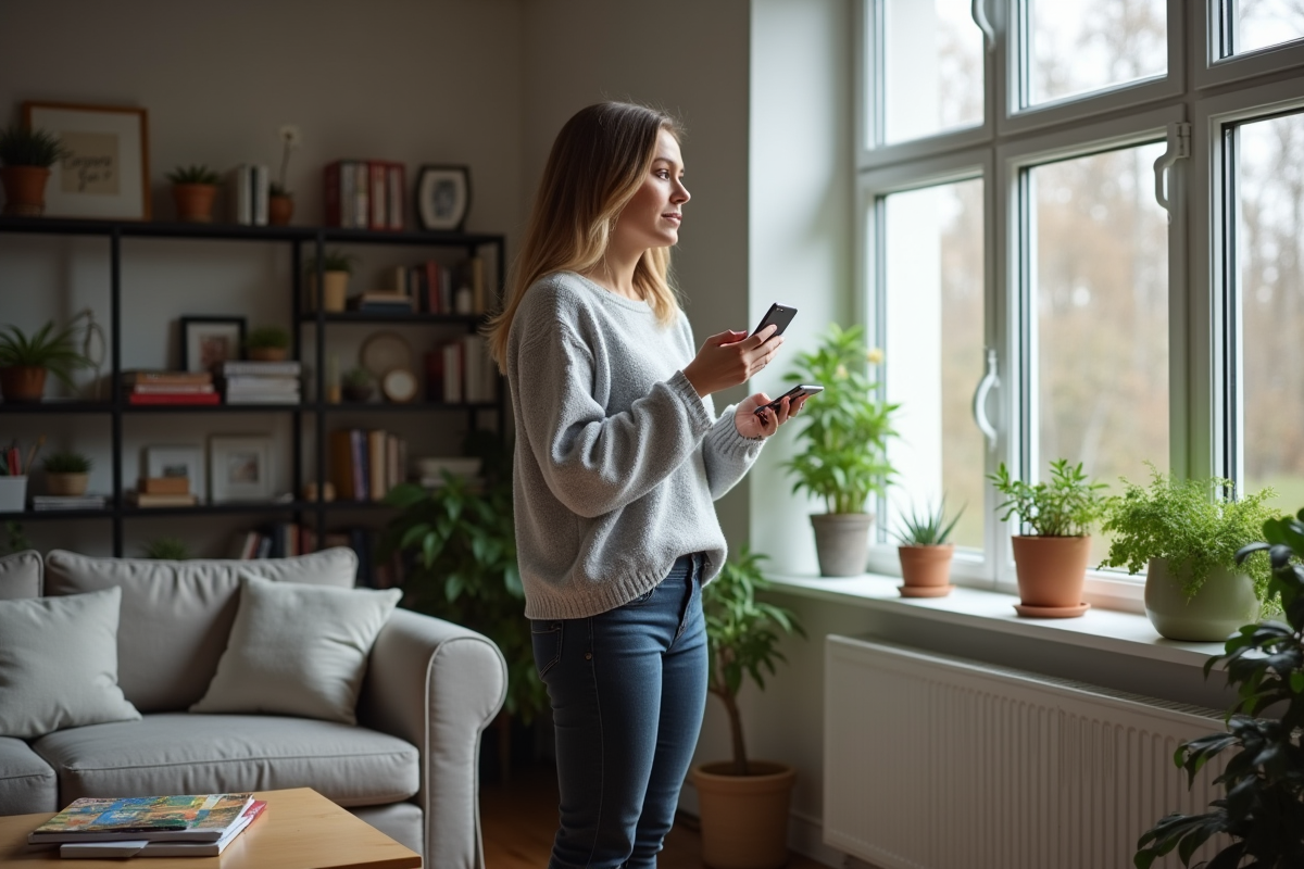 Femme réfléchissant près d